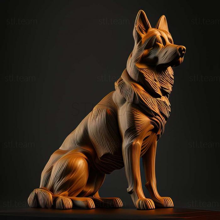 3D model Portuguese Shepherd dog (STL)